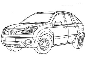 Renault boyama sayfası,  coloring page, Renault Koleos, 