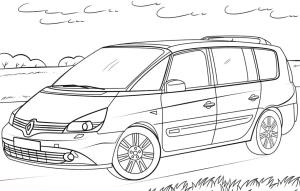 Renault boyama sayfası,  coloring page, Renault Espace, 