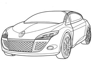 Renault boyama sayfası,  coloring page, Renault Megane, 