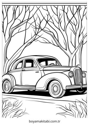 Retro boyama sayfası – ücretsiz yazdır, boyama etkinliği