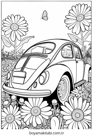 Retro boyama sayfası – el becerilerini geliştirir, boyama çalışması