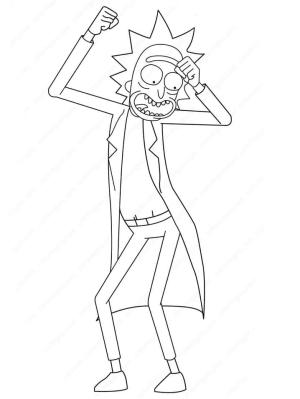 Rick And Morty boyama sayfası,  coloring page, Rick Sanchez’in Dansı, 