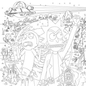 Rick And Morty boyama sayfası,  coloring page, Rick ve Morty’yi Yazdır, 