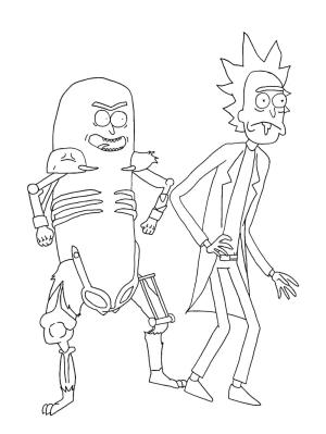 Rick And Morty boyama sayfası,  coloring page, Rick Sanchez Güzel, 