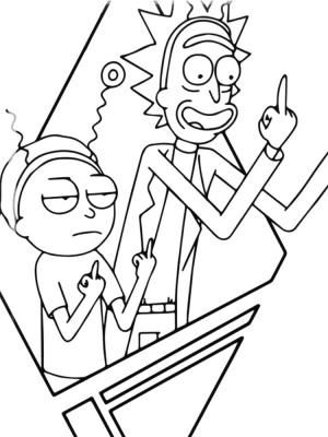 Rick And Morty boyama sayfası,  coloring page, Rick ve Morty Sayfası Bedava, 