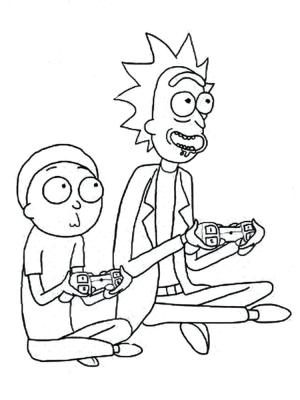 Rick And Morty boyama sayfası,  coloring page, Rick ve Morty Sayfası Ücretsiz Yazdırılabilir, 