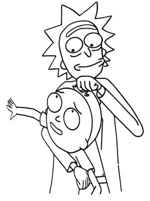 Rick And Morty boyama sayfası,  coloring page, Rick ve Morty Çarşafsız Zayıflama, 