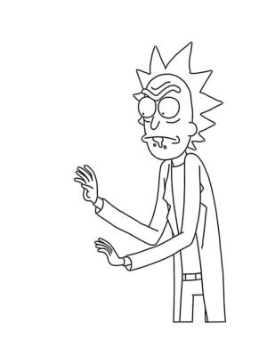 Rick And Morty boyama sayfası,  coloring page, Yazdırılabilir Rick Sanchez, 