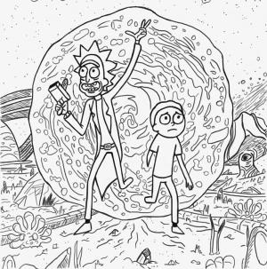 Rick And Morty boyama sayfası,  coloring page, Karikatür Rick ve Morty, 