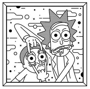 Rick And Morty boyama sayfası,  coloring page, Çılgın Rick ve Morty, 