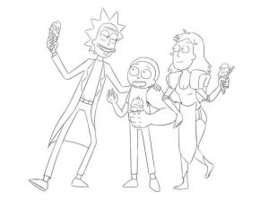 Rick And Morty boyama sayfası,  coloring page, Rick ve Morty Çocuklar İçin Yazdırılabilir, 