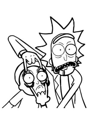 Rick And Morty boyama sayfası,  coloring page, Rick ve Morty Sayfa Baskısı, 