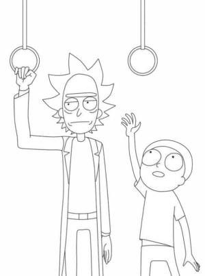 Rick And Morty boyama sayfası,  coloring page, Rick ve Morty Çocuklar İçin Ücretsiz, 