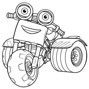 Ricky Zoom boyama sayfası,  coloring page, Ricky Zoom’dan Mutlu DJ, 