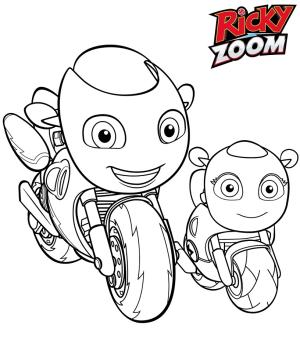 Ricky Zoom boyama sayfası,  coloring page, Ricky and Toot, 