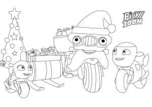 Ricky Zoom boyama sayfası,  coloring page, Ricky Zoom’un Noel’i, 