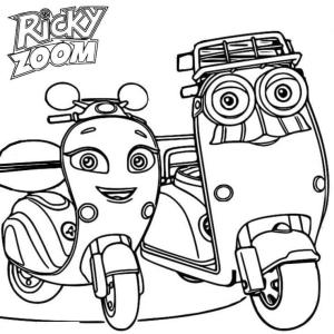 Ricky Zoom boyama sayfası,  coloring page, Ricky Zoom’daki karakterler, 