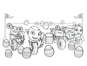 Ricky Zoom boyama sayfası,  coloring page, Ricky Zoom Paskalya, 