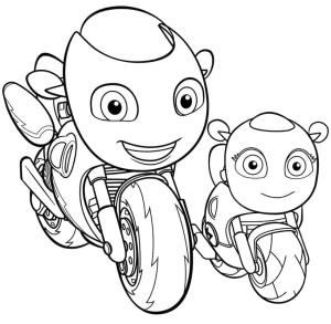 Ricky Zoom boyama sayfası,  coloring page, Ricky Zoom ve Toot, 