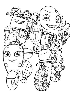 Ricky Zoom boyama sayfası,  coloring page, Ricky Zoom and Friends, 