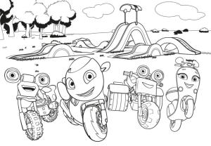 Ricky Zoom boyama sayfası,  coloring page, Ricky Zoom Arkadaşlarıyla, 