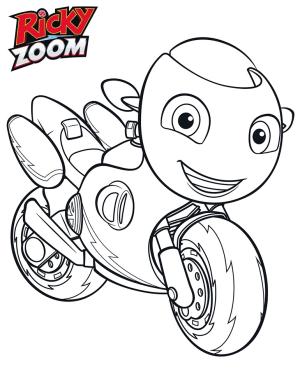 Ricky Zoom boyama sayfası,  coloring page, Happy Ricky, 