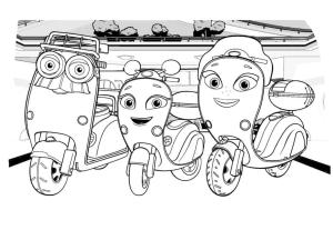 Ricky Zoom boyama sayfası,  coloring page, Ricky Zoom’dan karakterler, 