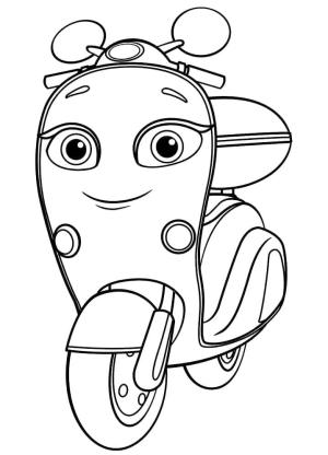 Ricky Zoom boyama sayfası,  coloring page, Ricky Zoom’dan Scootio, 