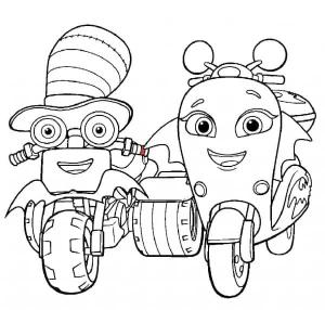 Ricky Zoom boyama sayfası,  coloring page, Ricky Zoom’dan DJ ve Scootio, 