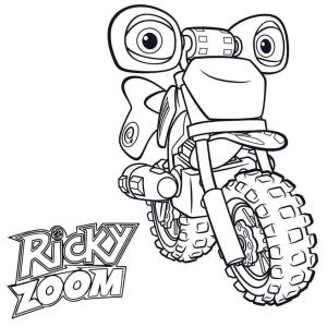 Ricky Zoom boyama sayfası,  coloring page, Arazi Bisikleti Döngüsü, 