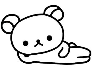 Rilakkuma boyama sayfası, Rilakkuma coloring page, Tembel Rilakkuma’yı çiziyorum, 