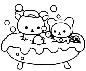 Rilakkuma boyama sayfası, Rilakkuma coloring page, Rilakkuma Resim Ücretsiz, 