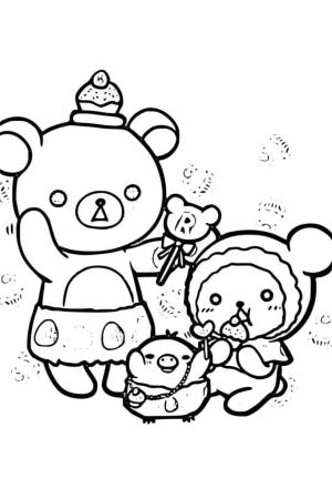 Rilakkuma boyama sayfası, Rilakkuma coloring page, Rilakkuma Ücretsiz Yazdırılabilir, 