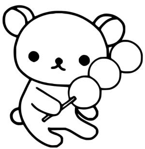 Rilakkuma boyama sayfası, Rilakkuma coloring page, Kolay Rahatlama Ücretsiz, 