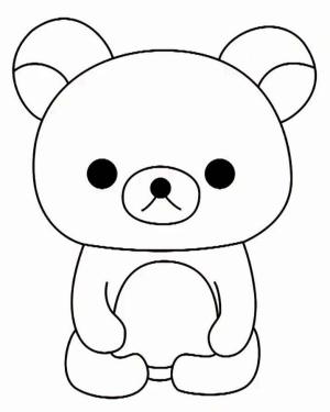 Rilakkuma boyama sayfası, Rilakkuma coloring page, Çok tatlı Rilakuma, 