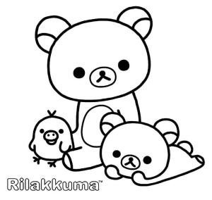 Rilakkuma boyama sayfası, Rilakkuma coloring page, Rilakkuma ve Arkadaşları, 