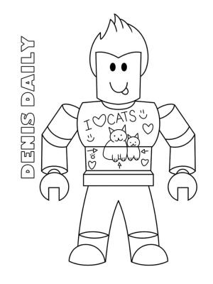 Roblox boyama sayfası,  coloring page, Roblox Denis Günlük, 