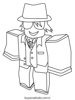 Roblox boyama sayfası – çocuklar için, çizgi film temalı