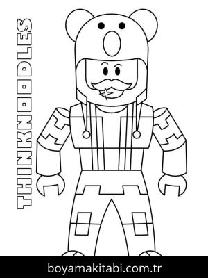 Roblox boyama sayfası – sanatsal çalışma, çocuklar için