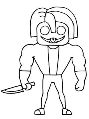 Roblox boyama sayfası,  coloring page, Görüntü Roblox Bakon, 