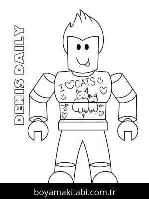 Roblox boyama sayfası – çocuk aktivitesi, PDF indir