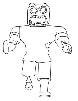 Roblox boyama sayfası,  coloring page, Roblox Zombi, 