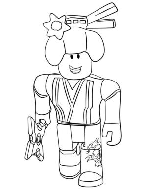 Roblox boyama sayfası,  coloring page, Kız Ninja Roblox, 