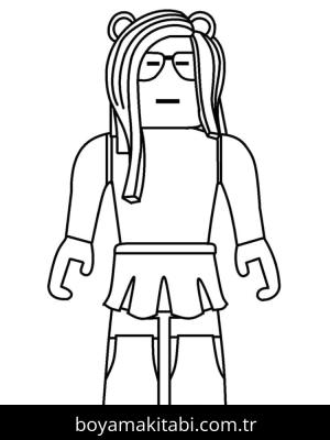 Roblox boyama sayfası – çizgi film temalı, basit çizim