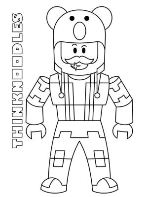 Roblox boyama sayfası,  coloring page, Roblox Thinknoodles Ücretsiz, 