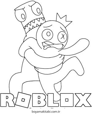 Roblox boyama sayfası – çocuklar için, çizgi film temalı