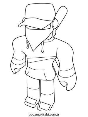 Roblox boyama sayfası – sevimli karakter, sanatsal çalışma