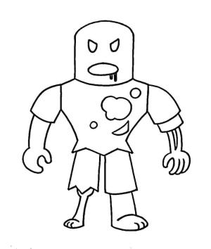 Roblox boyama sayfası,  coloring page, Roblox’ta zombi, 