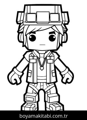 Roblox boyama sayfası – çocuklar için, çizgi film temalı