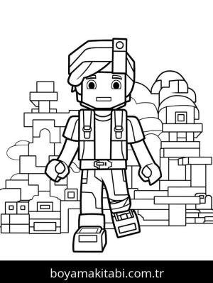Roblox boyama sayfası – renkli çizimler, okul öncesi